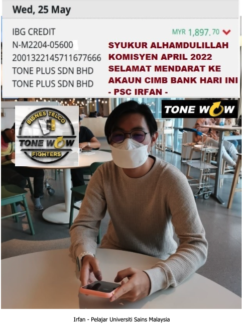 Bukti komisyen Irfan - Bank statement CIMB RM1,897.70